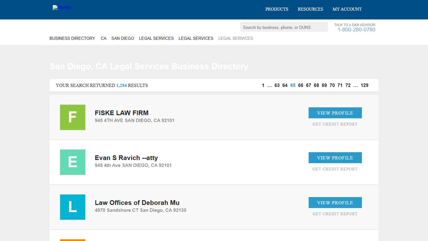 San Diego, California Business Data - Legal Services - Page 65