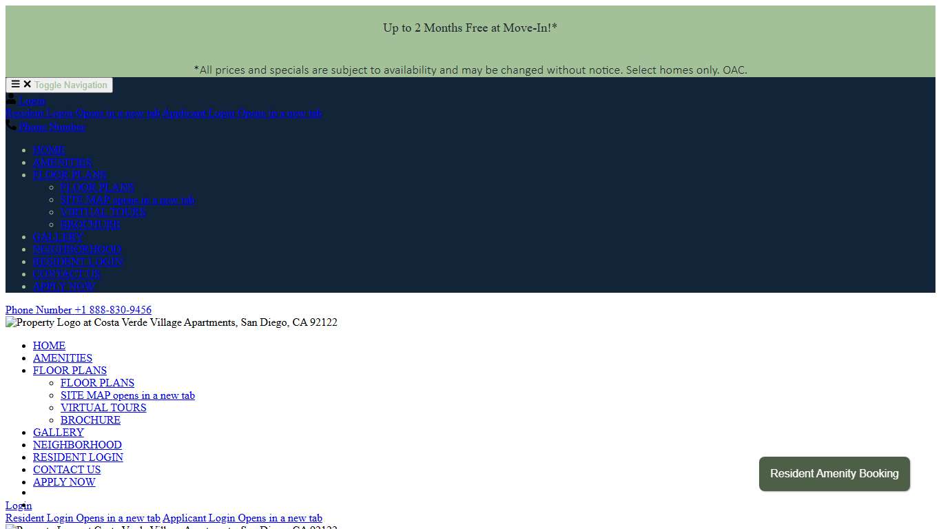 Apartments in UTC, San Diego Costa Verde Village